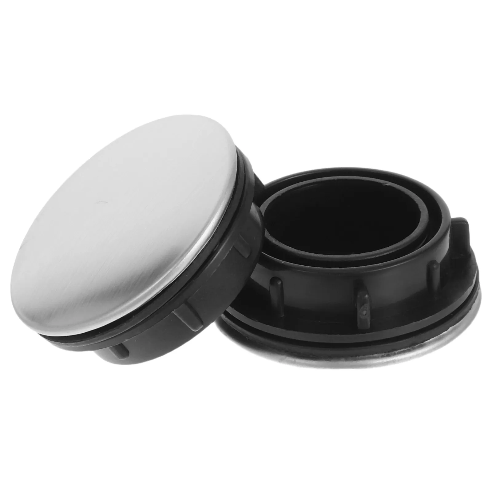 2Pcs Stainless Steel PP Sink Hole Cover for Kitchen Faucet Spray Hole 25-30Mm Standard Size Leakproof Sealing Cover Sink