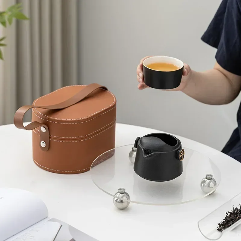 

Дорожный чайный сервиз, элитный кемпинг на открытом воздухе, портативный бизнес-подарочный сервиз, чайный сервиз с подарочной коробкой