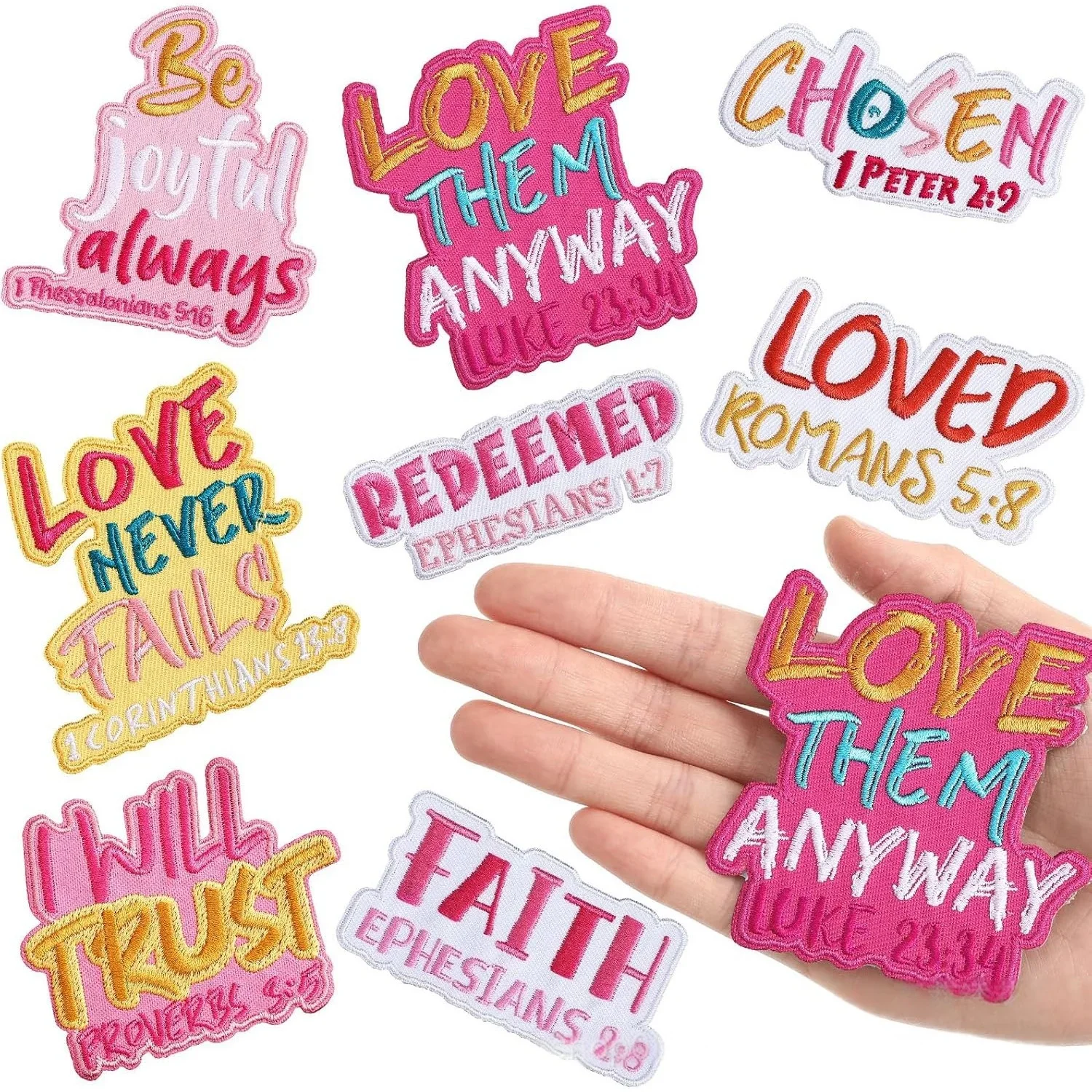Label Ironing Bag/hat/cloth English Alphabet Set Ephesus Decoration Trust Jesus Patch 1/10PCS Sticker Cloth Sticker Redemption - view 2