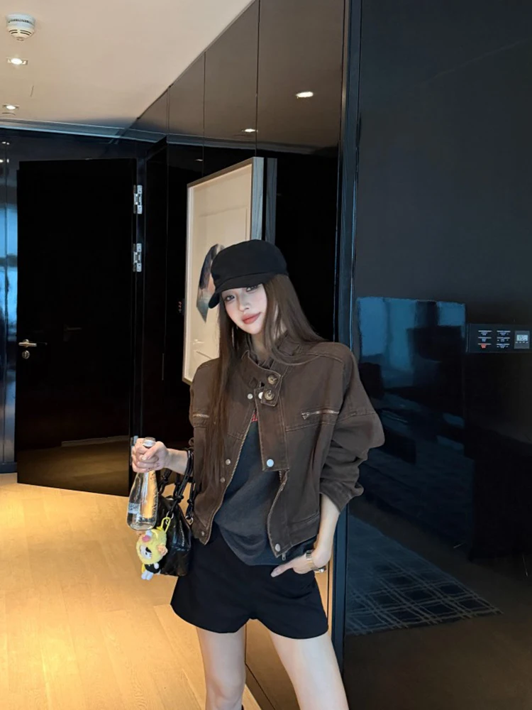 

Biker Jackets Womens Jacket Thin Spring Cotton-Padded Cleanfit Skin-Friendly Softshell Comforts Daily Home Leisure Relaxed Femme