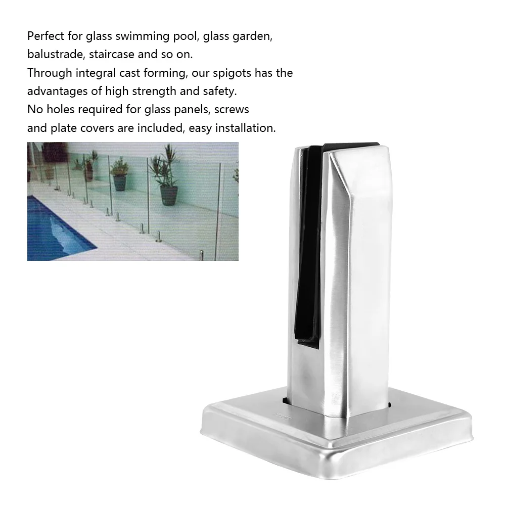 Imagem -06 - Stainless Steel Floor Standing Escadas Torneiras de Vidro Balaustrada Railing Clamp Piscina Acessórios Varanda Piscina