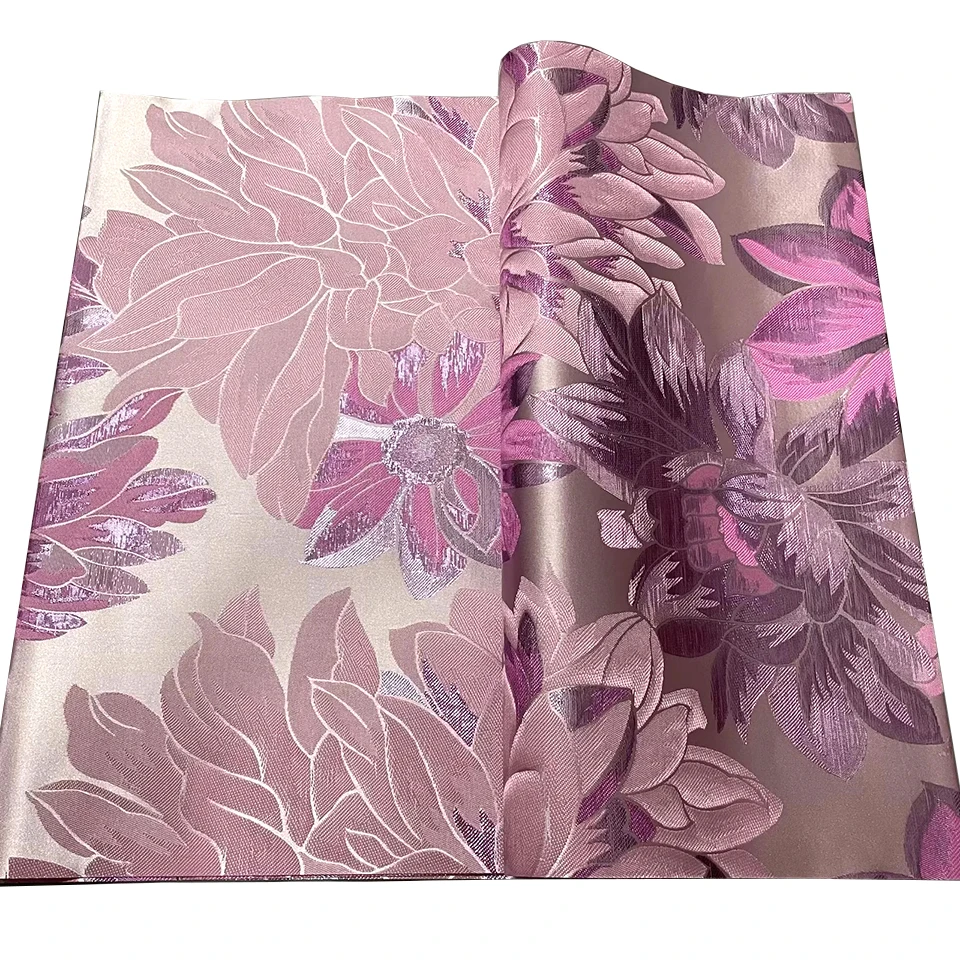 

2-Piece Nigerian Sego Gele&Ipele Set - 2.5 Yards Pink Jacquard SEGO Headtie & Wrapper for Aso Ebi, Wedding,Celebrations TXH-18-8