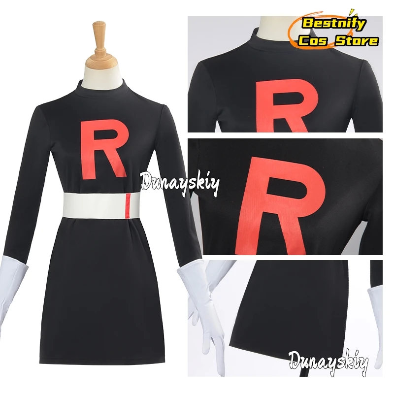 Game Team Rocket Cosplay Jessie Musashi James Kojirou Costume Halloween Anime Accessories Wig Full Set Roleplay Cos Sportwear