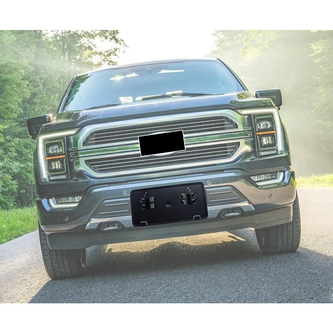 Suporte de montagem da placa do pára-choques dianteiro, 2018 2019 Ford F-150, OEM 17A385