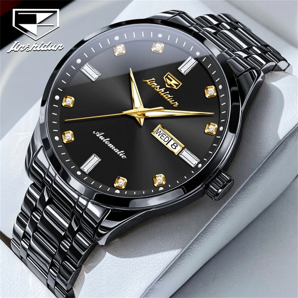 

JSDUN 8841 Fully Automatic Watch Man Classic Dual Calendar Luxury Diamond Scale Men's Wristwatch Brand Original Mechanical Watch