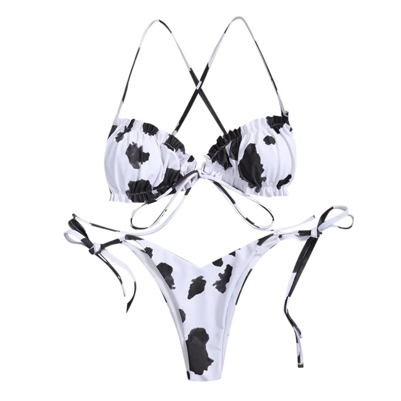 2024 New European And American Sexy Women'S Printed Bikini SwimsuitbikiniSwimwear