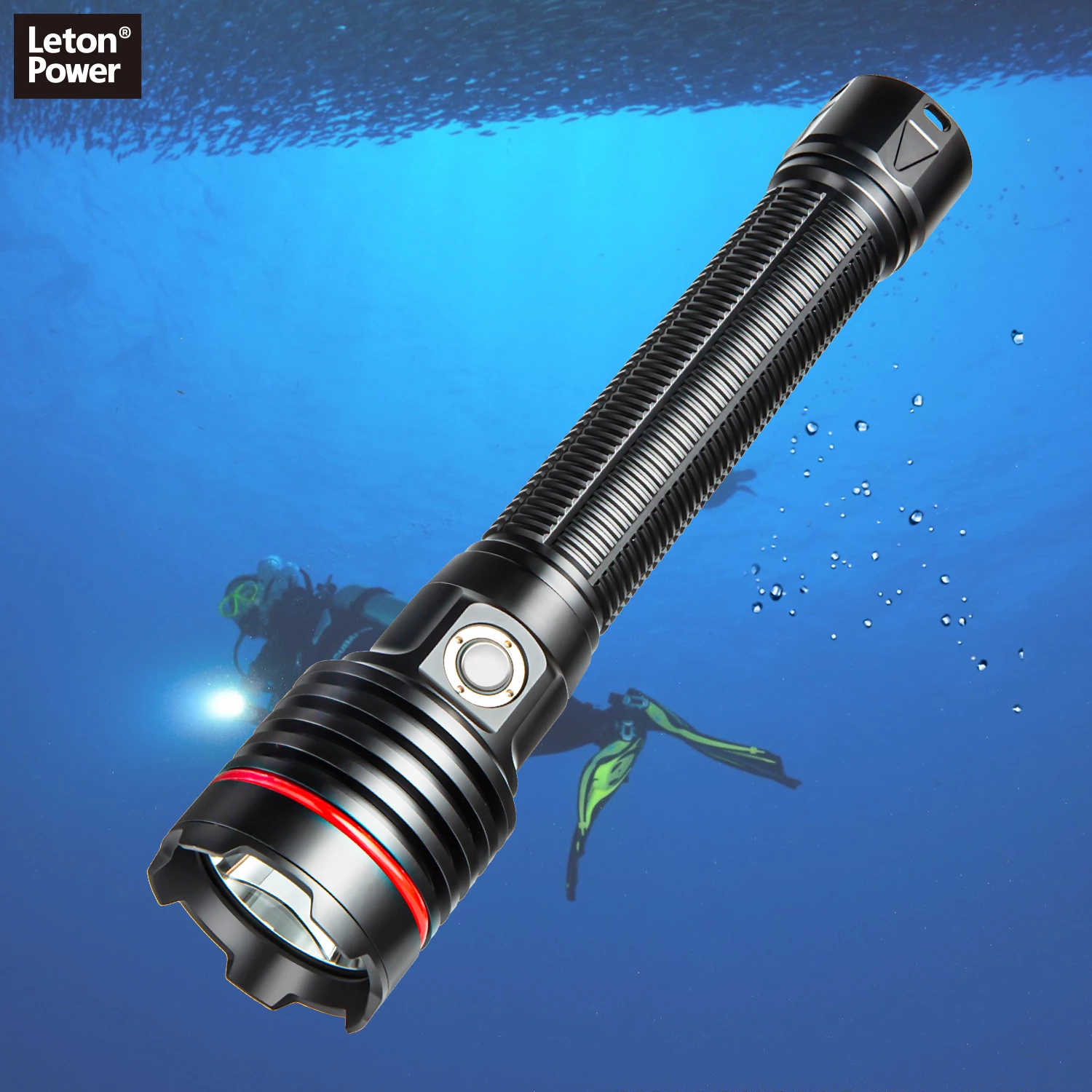 Diving Flashlight,LetonPower Submariner-26S 5000Lumens Dive Light,100m Waterproof,Dive Lights Scuba Diving,with Type-C Charging