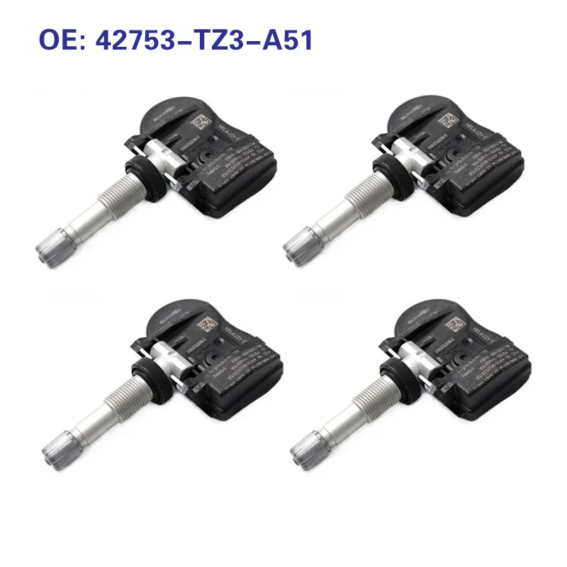 타이어 압력 센서, TPMS 센서, 42753-TZ3-A51, 혼다 아큐라 TLX ILX RDX MDX 42753TZ3A51, 315 Mhz, 4 개