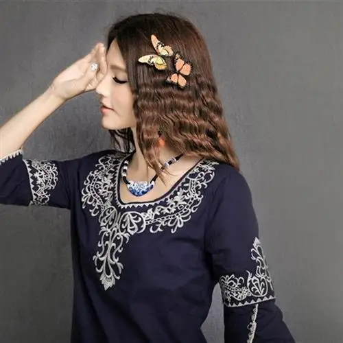 

Ele Temperament Ladies ort Sve irt Top Cotton Linen Material Racing Suit Motorcycle Riding Equipment Accory