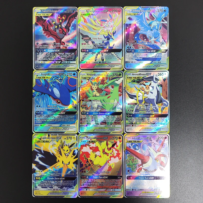 

9 шт./компл. DIY PTCG английская бирка TEAM GX Umbreon Sylveon Leafeon Eevee Vaporeon Flareo Jolteon Hobby Collection игрушка-флеш-карта