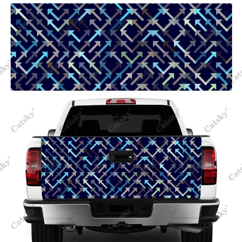 Abstract Arrow Geometric Art Truck Tailgate Wrap Professional Grade Material Universal Fit for Full Size Trucks Weatherproof