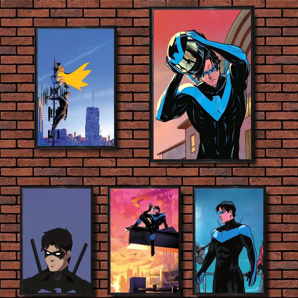 

2026 justice N-Nightwing Poster Prints Wall Art Painting Picture Gift Living Room Bar Restaurant Dec Sticker Large