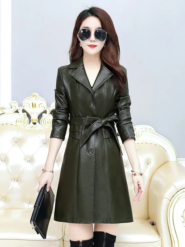 レディース本革ジャケット ミドル丈 スリムフィット シープスキンコート 春秋 ウエストシェイプ おしゃれ アウター