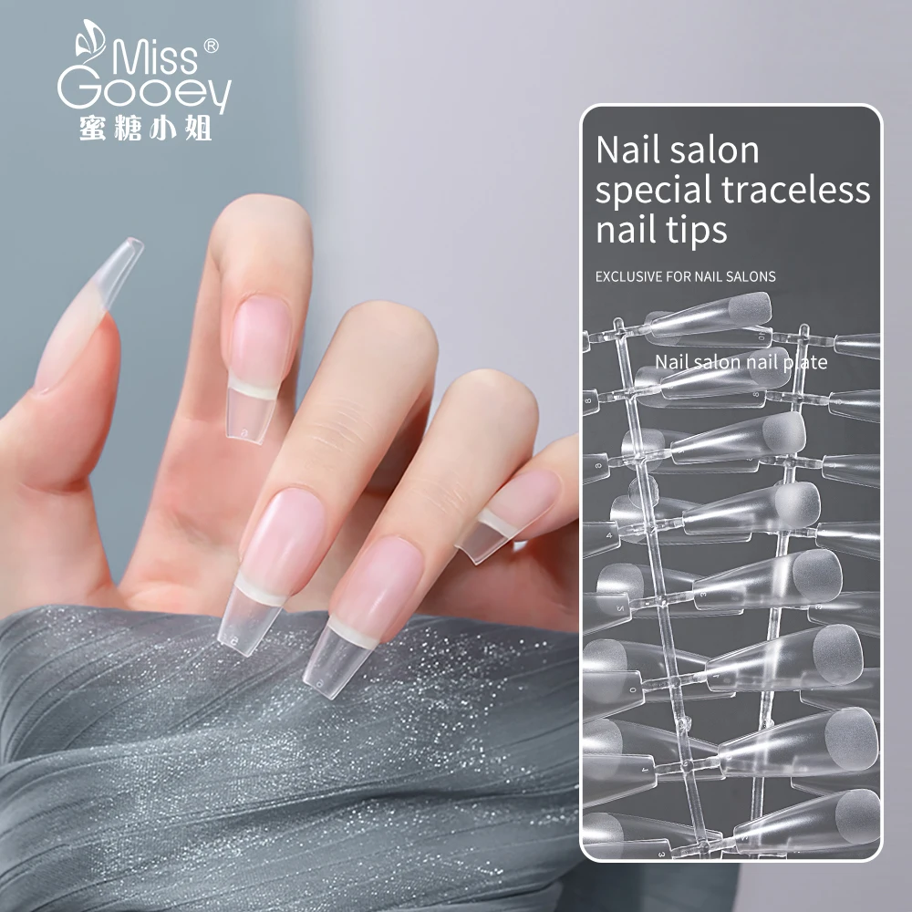 Miss Gooey 240pcs False Nails Acrylic Press on Nails Coffin Artificial Nails Semi-matte Tips for Extension Manicure Tool