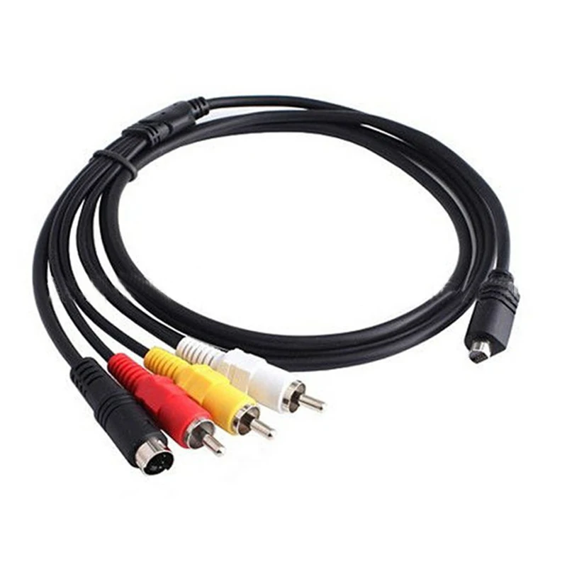 1.5 متر كابل RCA لسوني كاميرا رقمية DVD VMC-15FS 30FS اتصال سلك التلفزيون RCA كاميرا الفيديو AV DV S-VIDEO الصوت والفيديو تمديد كابل #1