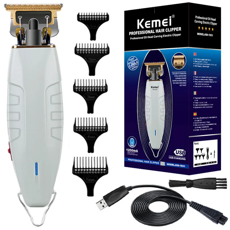 

Kemei-1931 Professional electric hair trimmer beard grooming for men rechargeable clipper hair cutting machine blade can be zero