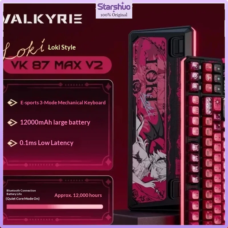 VK Valkyrie VK87 V2 Tri-Mode Custom Gaming Mechanical Keyboard, Dual 8K Polling Rate Wireless Keyboard For Valorant Competitive