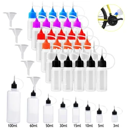 Aplicador de pegamento de punta de aguja reutilizable, botella de plástico para Quilling de papel, herramienta artesanal de papel de álbum de recortes, 5-12 piezas, 3ml-120ML