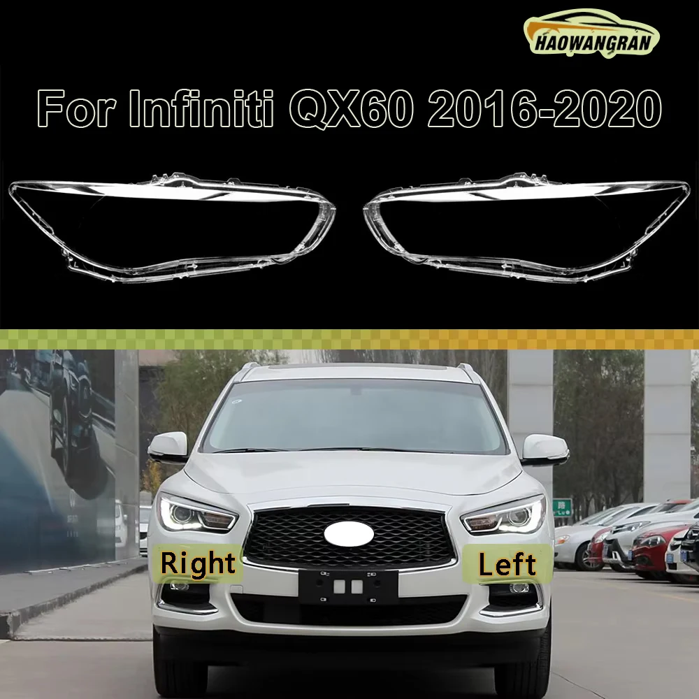 

For Infiniti QX60 2016 2017 2018 2019 2020 Headlamp Transparent Shell Lampshade Lamp Shade Front Headlight Cover Lens Plexiglass