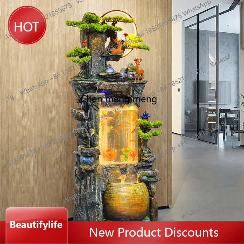 zq10 Rockery flowing water fountain ornament circulating water fish tank lucky indoor entrance alpine landscape floor decoration
