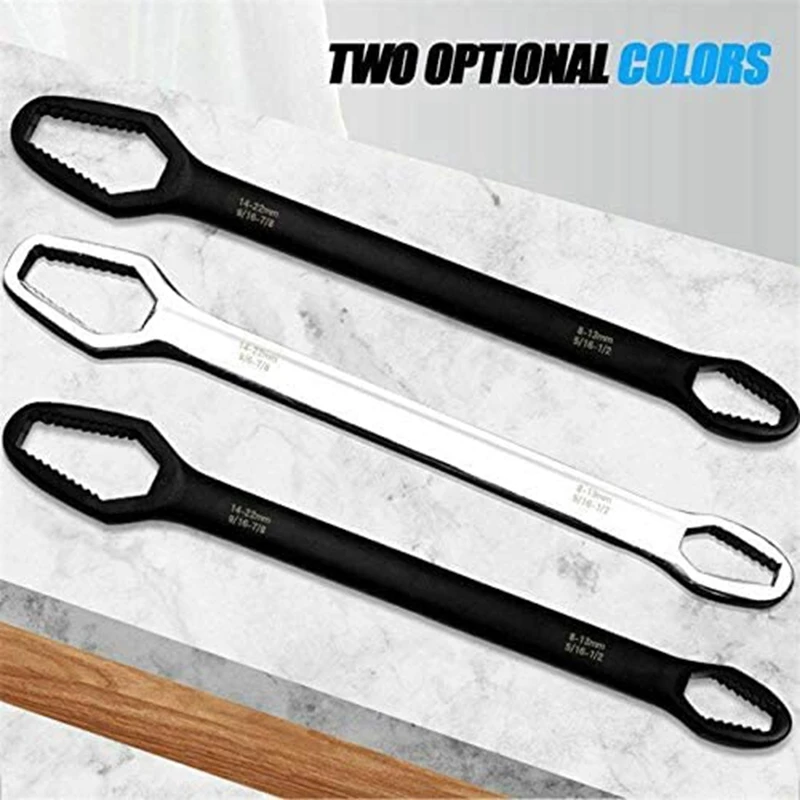 Double End Wrench Universal Spanner 8-22Mm Key Set Screw Nuts Wrenches Repair Self-Tightening Universal Wrench