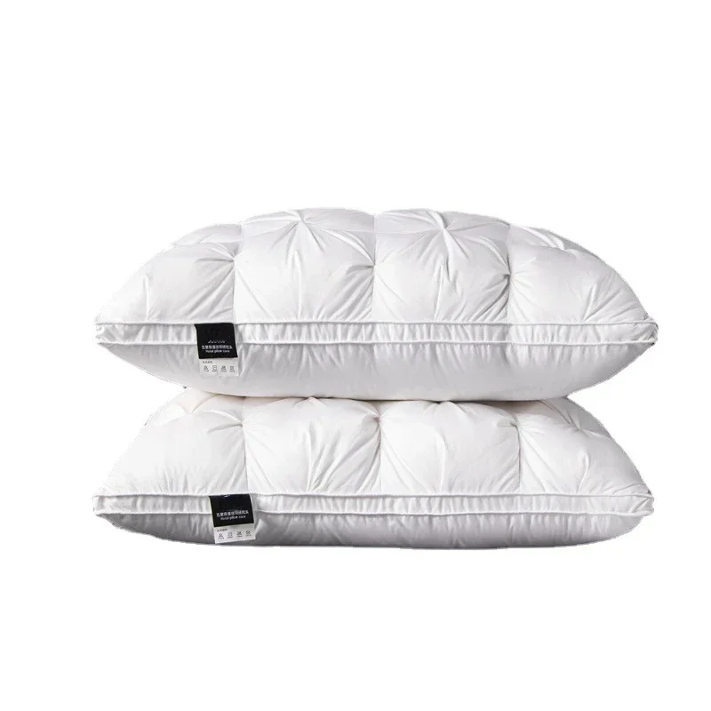 A white low pillow, fashion pure cotton rectangular comfort pillow core four seasons