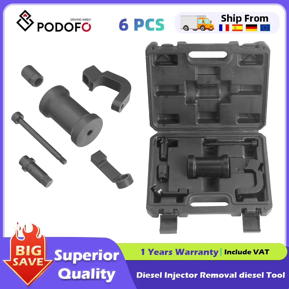 Podofo Pneumatische Diesel Brandstofinjector Trekkerhamer Verwijderaar Combinatie Set voor VW AUDI 1.6 2.0 Rail Motor