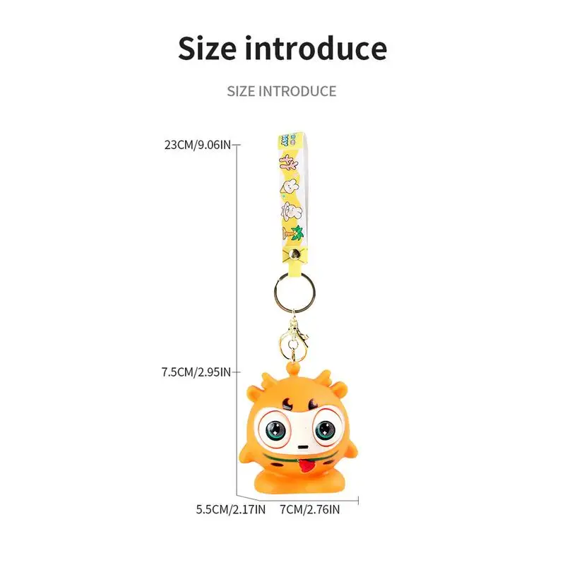 3D Design Anti Stress Toy Keychain Eyes Pop Out Anti-Stress Gadget 3D Cartoon Doll Design Fun Accessory Eye Popping Squeeze Toy