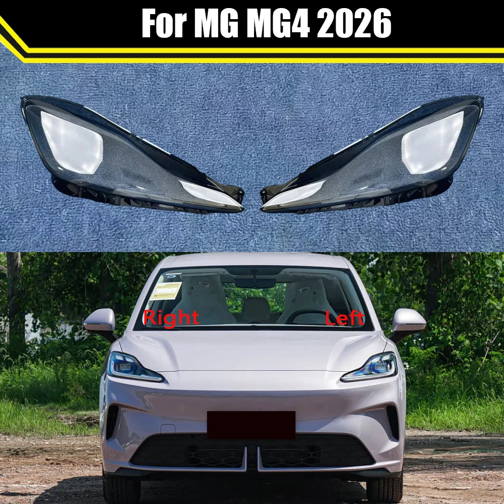 

For MG MG4 2026 Front Headlamp THousing ransparent Mask Cover Headlight Shell Plexiglass Replace Original Lens Lampshade