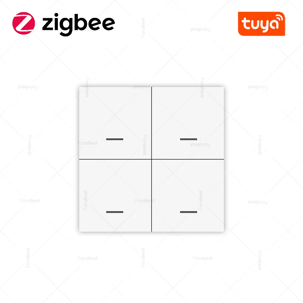 Tuya Zigbee Wireless Smart Scene Switch 4 Gang 12 Modes Home Automation Lighting Scene Button Controller Needs ZigBee Gateway