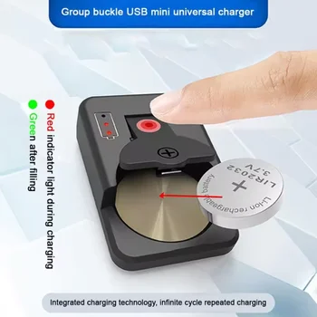 Przenośna ładowarka guzikowa uniwersalna do LIR1025 LIR1220 LIR1254 LIR1620 LIR1632 LIR2016 LIR2025 LIR2032 LIR2430 LIR2450