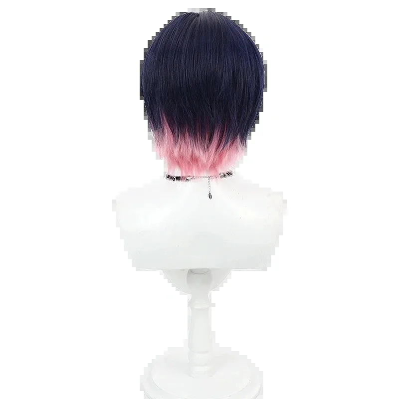 Valorant novo cravo cosplay peruca curta resistente ao calor cabelo sintético festa de halloween papel + peruca boné