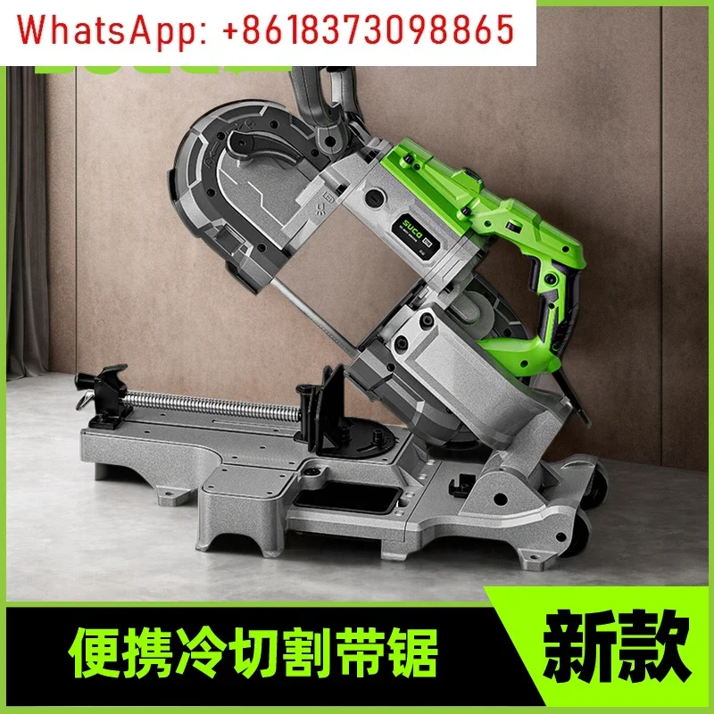 Electric Small Household Band Saw Multifunctional Woodworking Automatic Desktop 45 Degree Stainless Steel Saw Cutting Machine