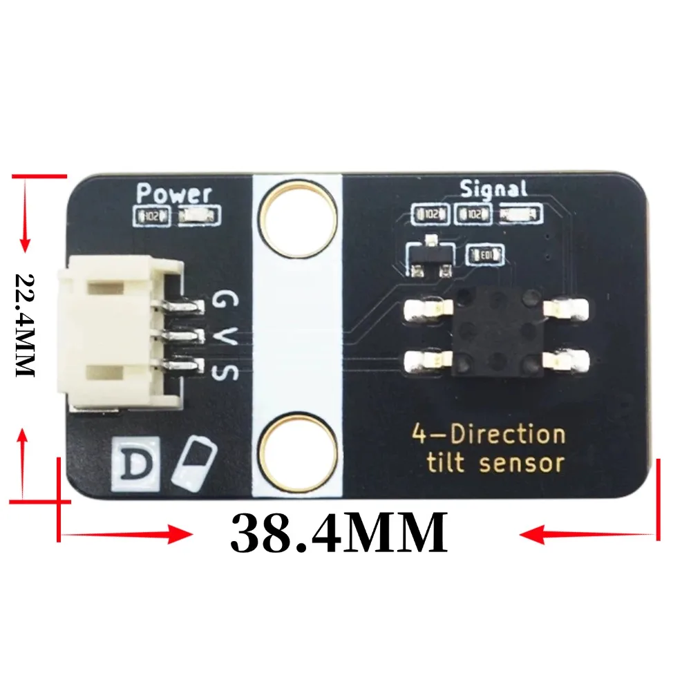 High Sensitivity 4-Direction Tilt Switch Sensor Digital Output 3.3V/5V with Enclosure PH2.0 for Arduino ESP32 Microbit Raspberry