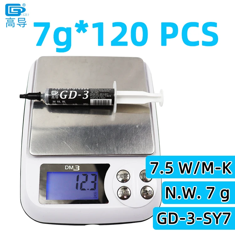 GD-3 Thermische Pasta Thermische Grease 7.5 W Performance Grijze Koelplaster voor CPU, GPU, IGBT Modules, Mobiele Telefoon, LED SY