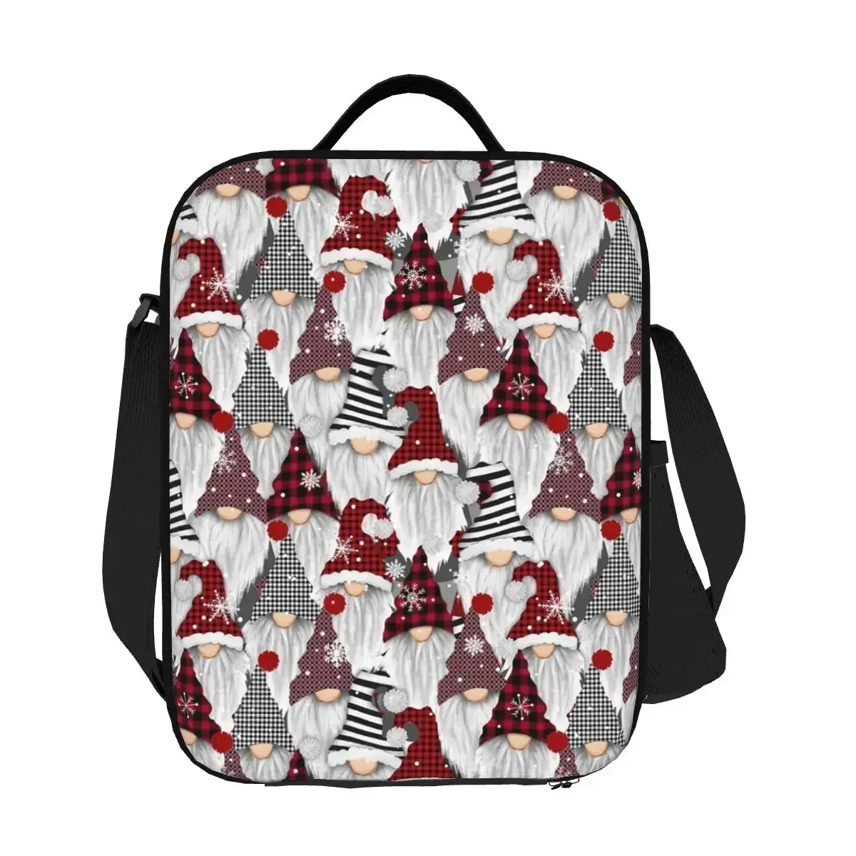 Custom Holiday Gnomes Lunch Bag Men Women Cooler Thermal Insulated Lunch Boxes for Adult Office