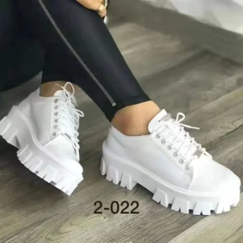 2022 New Fashion Womens Casual Running Shoes Walking Platform Flat Shoes Woman Black Sneakers Women Sapato Feminino Shoes Femme