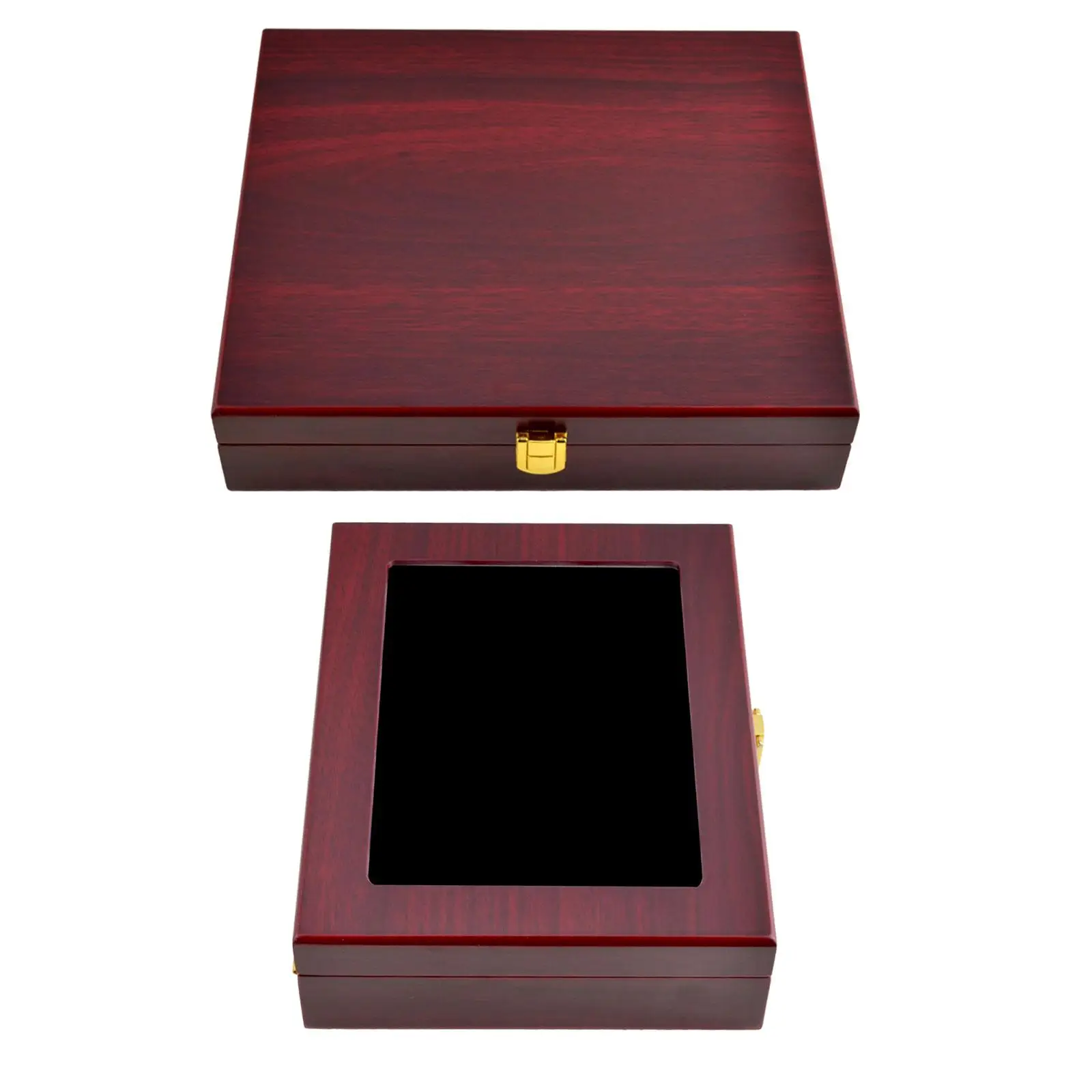 Wooden Golf Ball Display Storage Box Jewelry Box for 12 Balls Showcase Good Sealing Performance Hinged Lid Front Clasp