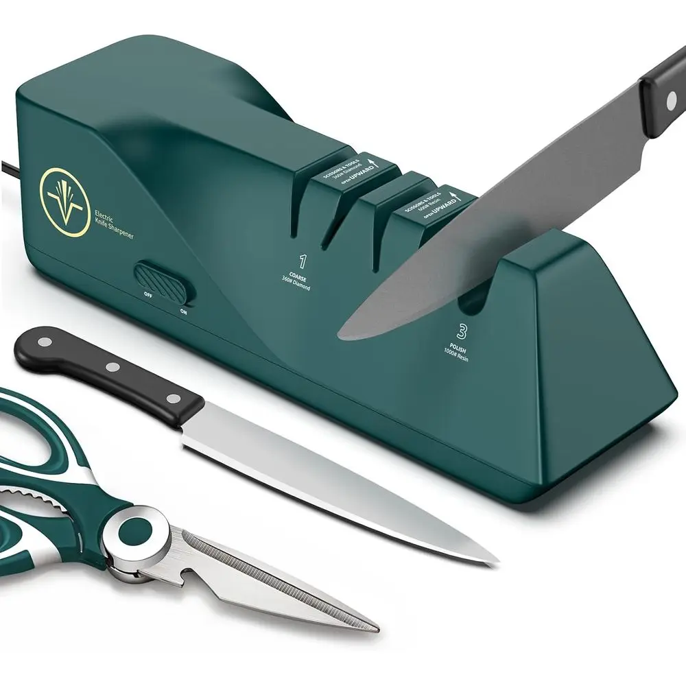 

Diamond Abrasives Electric Knife Sharpener for Stainless Steel and Ceramic Knives with Dust Collection Box