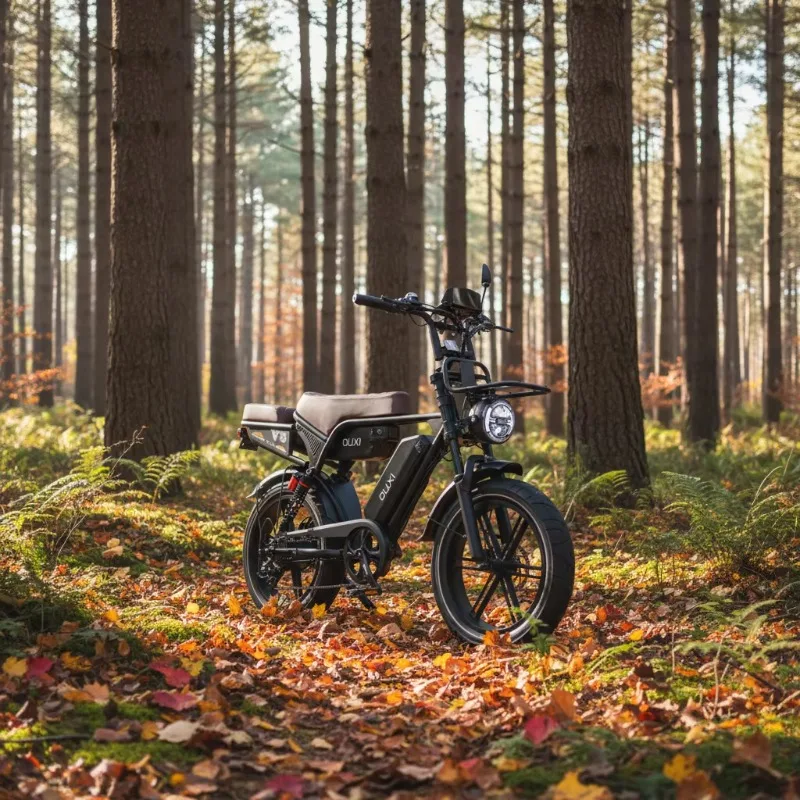 *forOUXI V8 Ultra Max Fat Tire Mountain Bike Ebike Adults Rear Hub Motor Aluminum Alloy Frame 48V Lithium Battery Off-Road