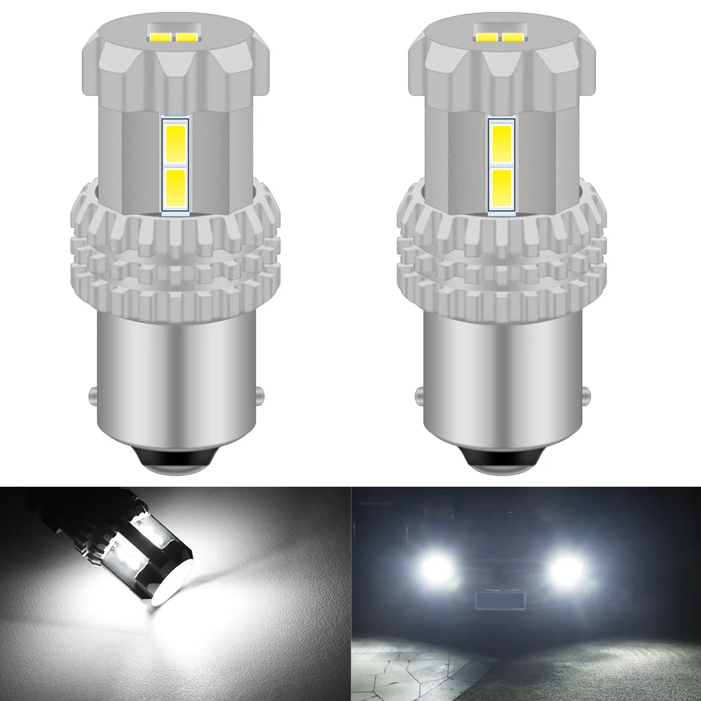 2pcs 1156 P21W Ba15s LED DRL Canbus No Error Parking Position Lights Bulb for Audi A8 Skoda Octavia 2 Hyundai Car Reverse Lamp