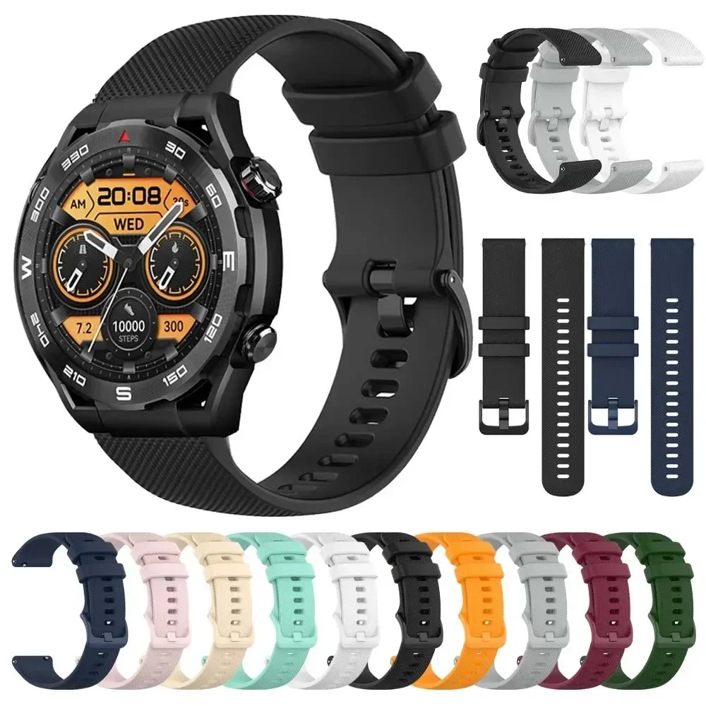 Ремешок для часов 20 22 мм для часов HAYLOU R8 S8 RS5, силиконовый спортивный браслет для HaylouSolar Plus RT3 GST/GST Lite/RS4 Plus/RT2 RT3