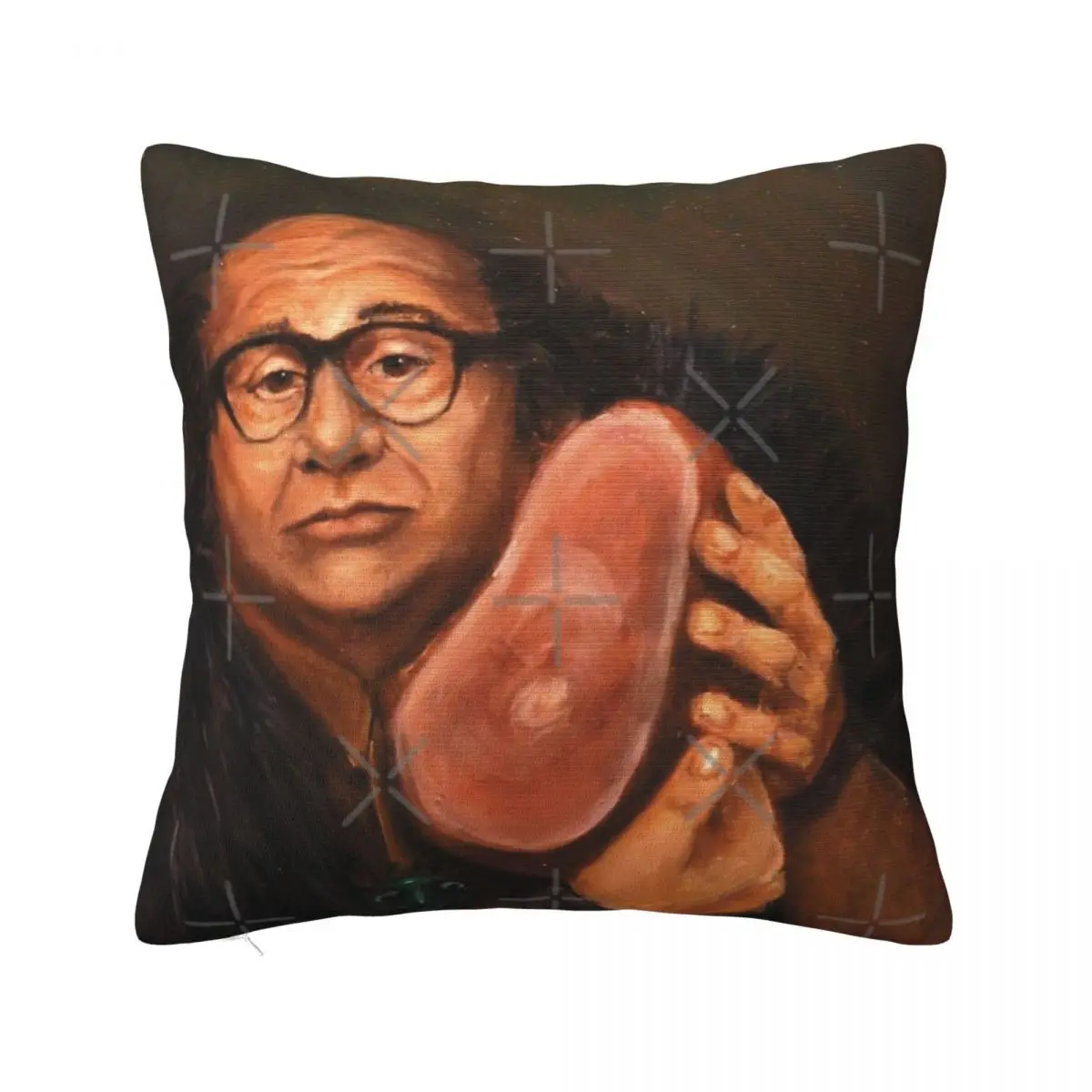 Danny Devito And His Beloved Ham Pillow Cushions Cover 45X45 Cushions Cover Pillow Case Pillow Cover