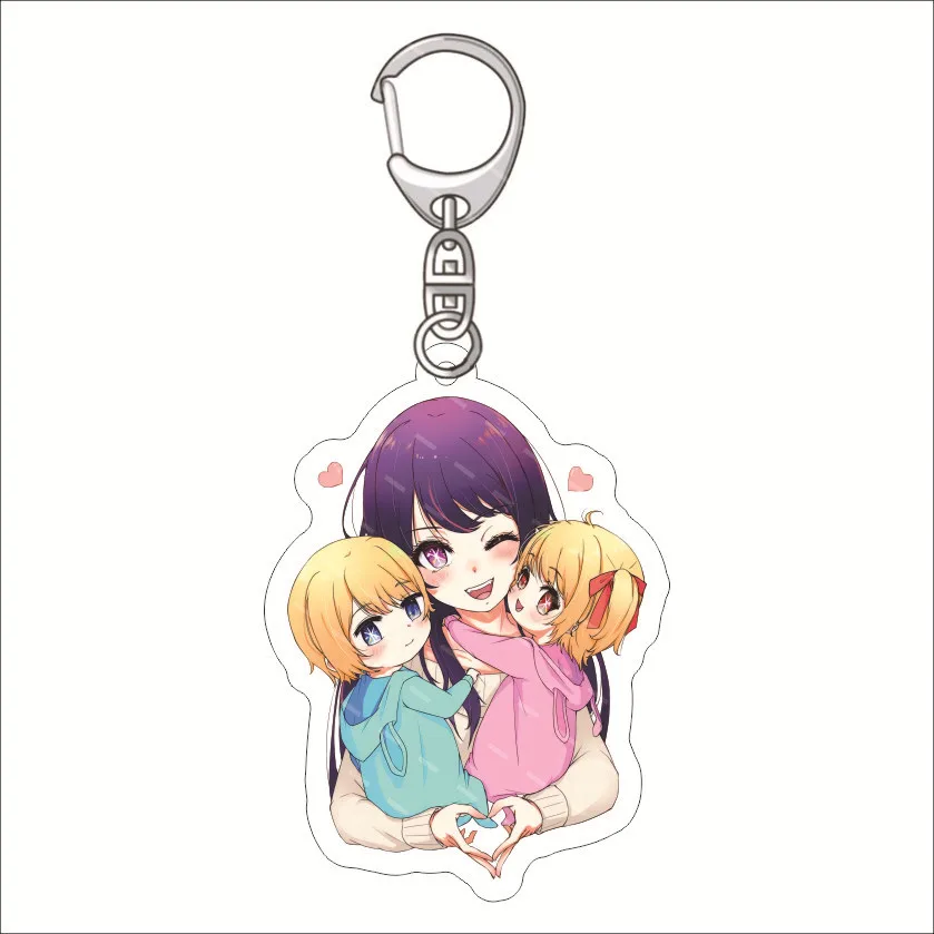 Cute Cartoon Anime OSHI NO KO Figures Hoshino Ai Hoshino Akuamarin Hoshino Rubii Cosplay Acrylic Keychains Fans Christmas Gifts
