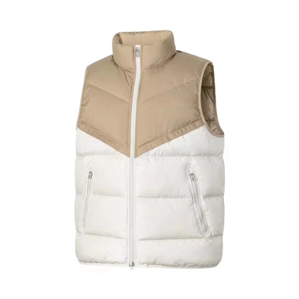 

Winter New Faion Thiened down Vest Two-Opening Public Version Men's Polyester Fiber Jaet Youthful Sle Zipper Closure