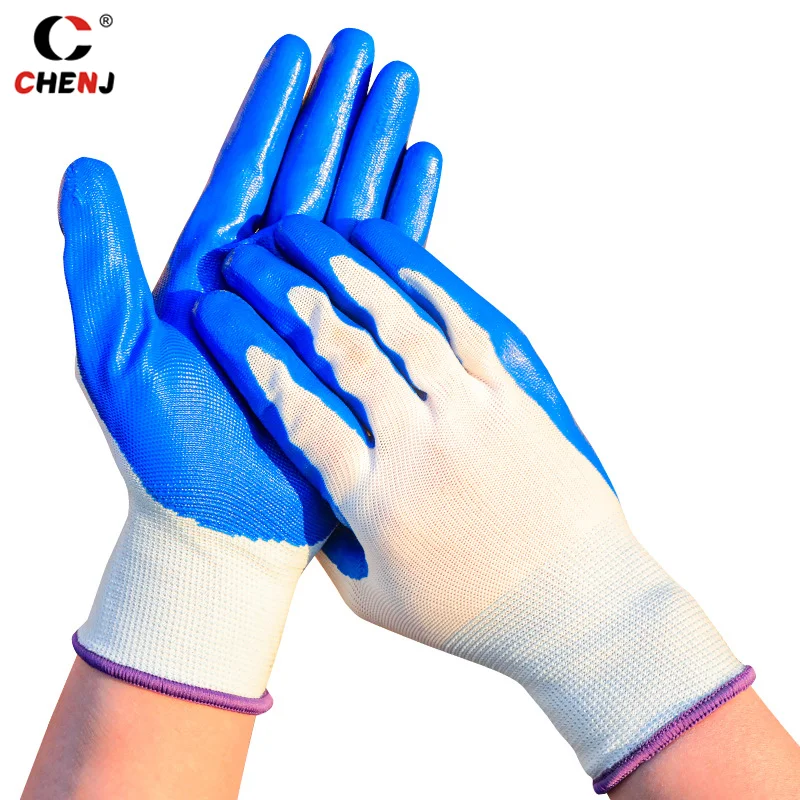 1Pair Gloves Breathable Wear Resistant Coating Garden Gloves Outdoor Multifunctional Horticultural Protective Work Gloves