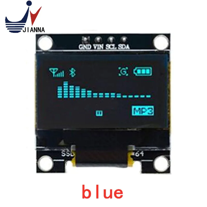 Yellow- blue double color white 128X64 OLED LCD LED Display Module For arduino 0.96" I2C IIC Communicate