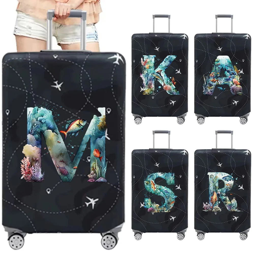

Luggage Cover Travel Needments Reusable Travel Luggage Fish Series Suitable Luggage 18-32inch Reusable Washable 2026 Fashion