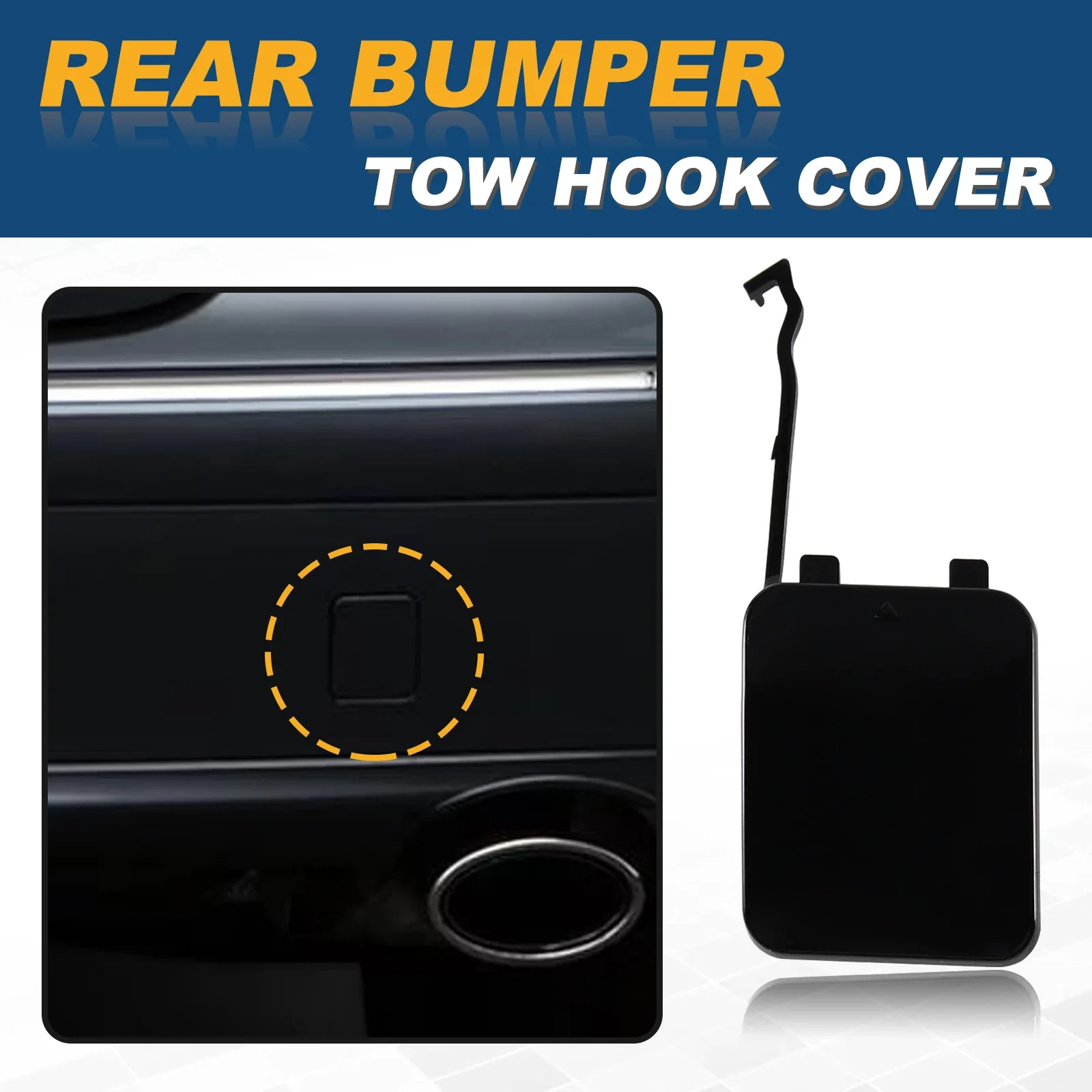 For Benz W211 E-Class 2002 2003 2004 2005 2006 2007 2008 E280 E320 Right Rear Bumper Tow Hook Cap Towing Eye Cover A2118801405