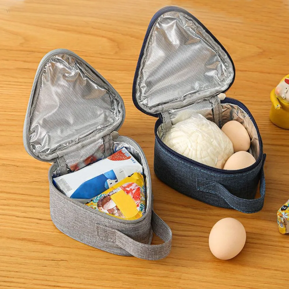 High Quality Portable Triangular Insulation Bag Aluminum Foil Mini Student Rice Ball Bag Durable Lunch Box